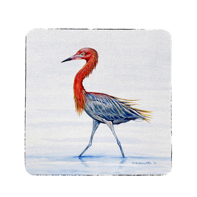 Sous-verre aigrette rougeâtre