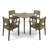 Ramage 4 - Person Acacia Wood Patio Dining Set with Square Table