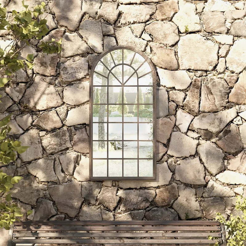 Morin Metal Flat Wall Mirror, Sand