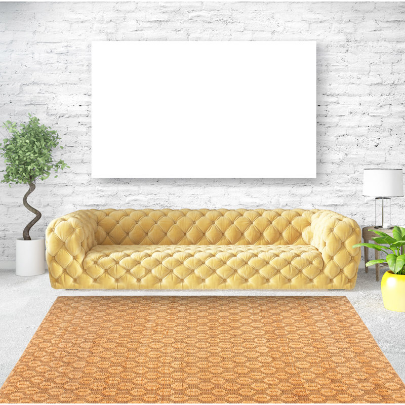 Tapis brun à tissage plat Lubna