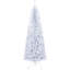 Crayon, arbre de Noël artificiel non éclairé, sapin de Noël mince avec branches réalistes, arbre d'Halloween avec pointes, blanc-115294577