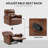Oversized 42.5" Extra Wide Manual Recliner Breathalbe Leather-1508240147