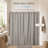 Cubic Hookless Extra Long Shower Curtain Polyester-27054180