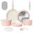 Caannasweis 12 Pieces Nonstick Detachable Handle Cookware Set Induction Pots and Pans