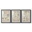 ABSTRACT Series CMV III - Impression encadrée sur mesure de qualité supérieure - 3 pièces-831867542-831867543