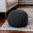 20" Beige Cotton Round Pouf Ottoman-2101330352