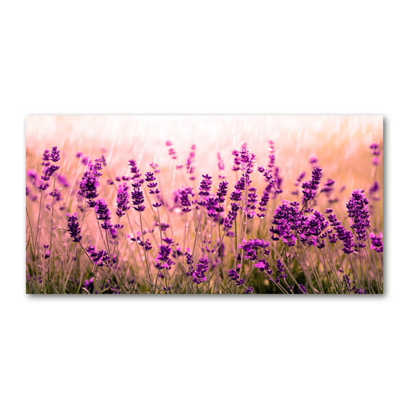Lavender - No Frame Print on Glass, 50cm H x 100cm W x 2cm D, Canvas