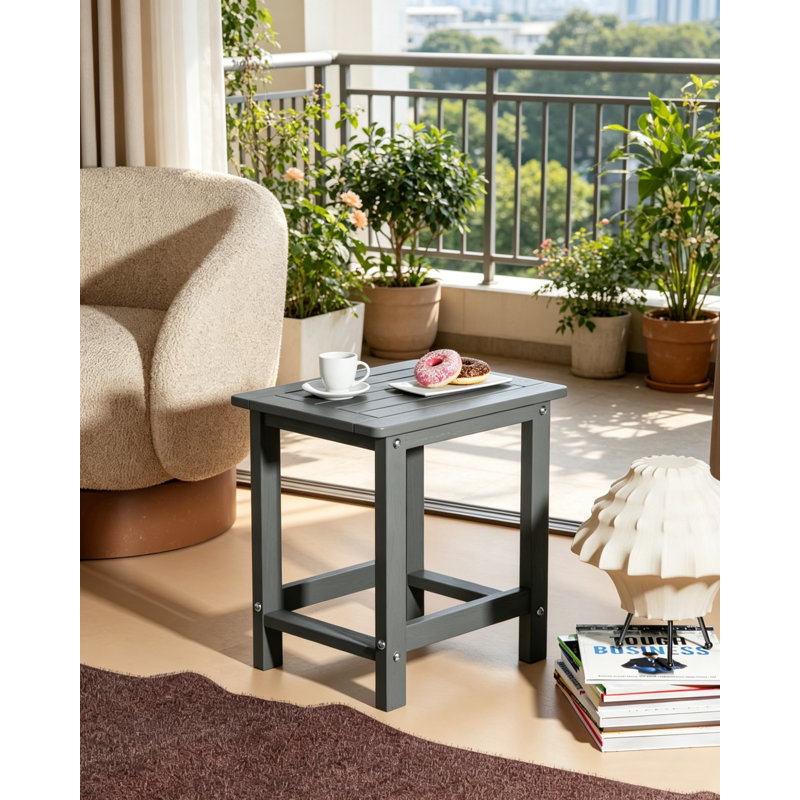 Table de bout d'extérieur pour l'extérieur Adirondack, Gris