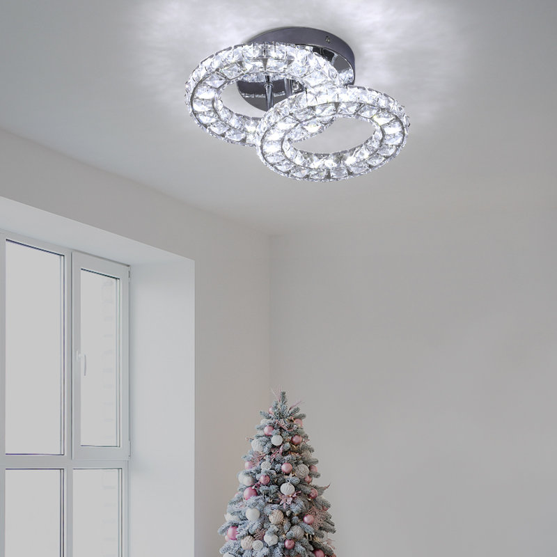 Lechia Crystal LED Semi Flush Mount