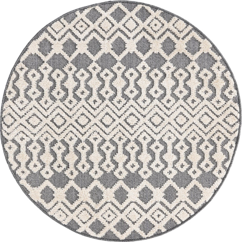 Britnie Abstract Indoor Rug, Round 3'3"