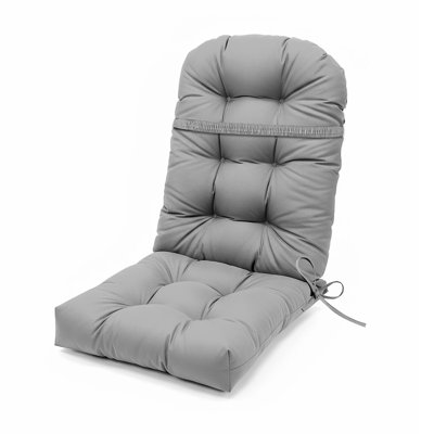 Coussins de chaise d'extérieur d'intérieur à haut dossier, coussins de patio Adirondack imperméables toutes saisons avec attaches, coussins de dossier en tissu Oxford 300D