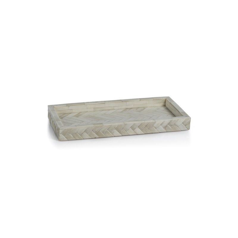 Plateau Bengkulu Bone / MDF, H 1,35 po x l 14,25 po x P 7,25 po