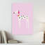 Cute Pink Dalmatian Dog Minimalist Modern Playful Dog Wall Art Print by Mathieu - Wrapped Canvas Print-1492143642