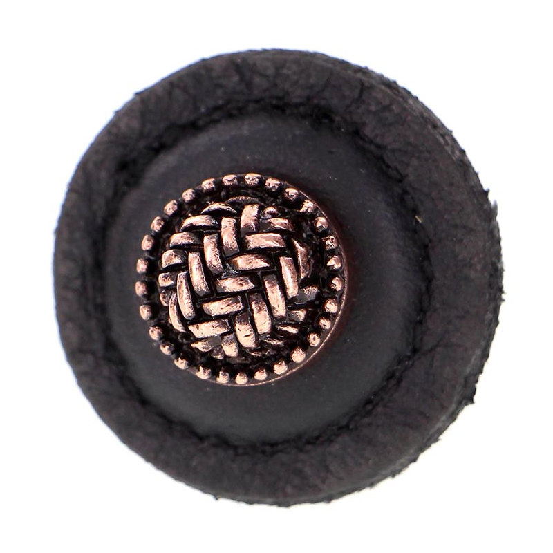 Cestino Mushroom Knob, Antique Copper, Black