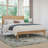 Besan Solid Wood Bed Frame with Headboard-121839103-121839101