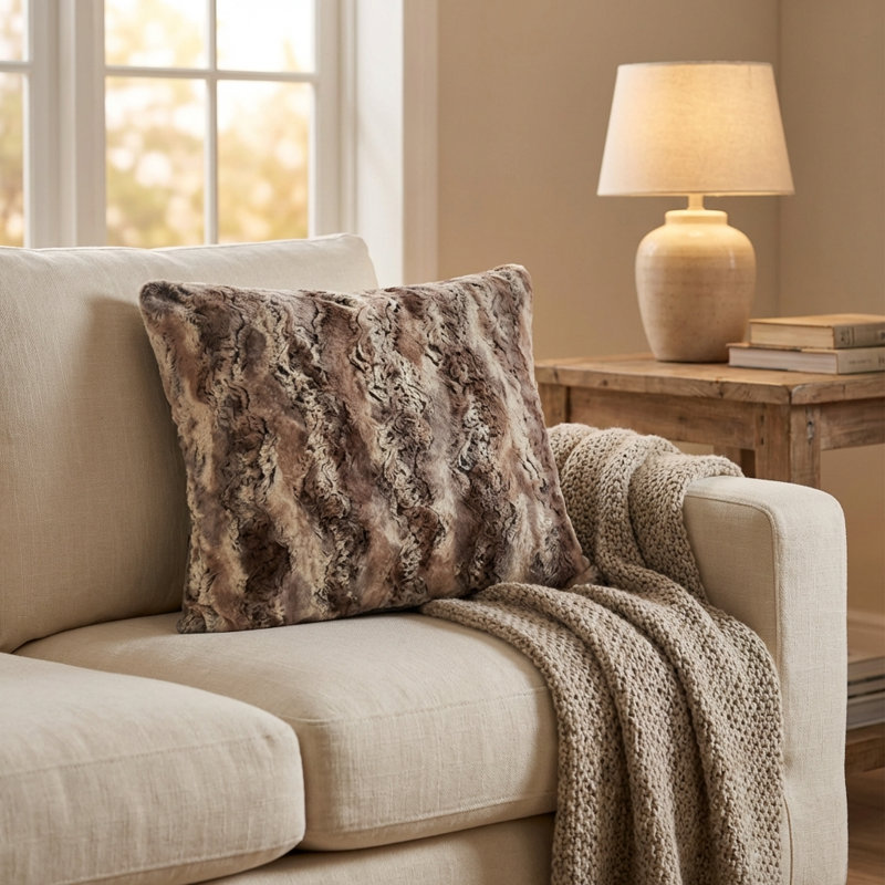 Elegant Brandy Fox Pillow Cover & Insert, 16" x 16", Throw Pillow