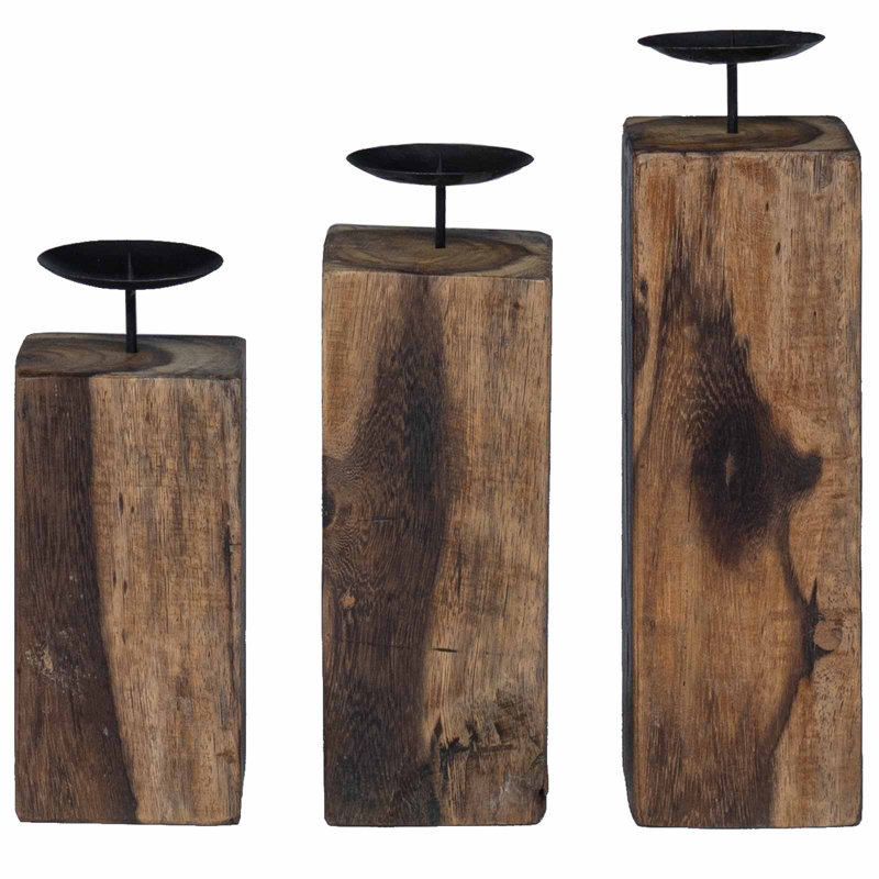 Solid Wood Candlestick