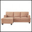 Canapé en L avec repose-pieds mobile et organisateur d'accoudoirs, canapé modulaire confortable pour le salon, coussins épais, tissu en lin-941215641