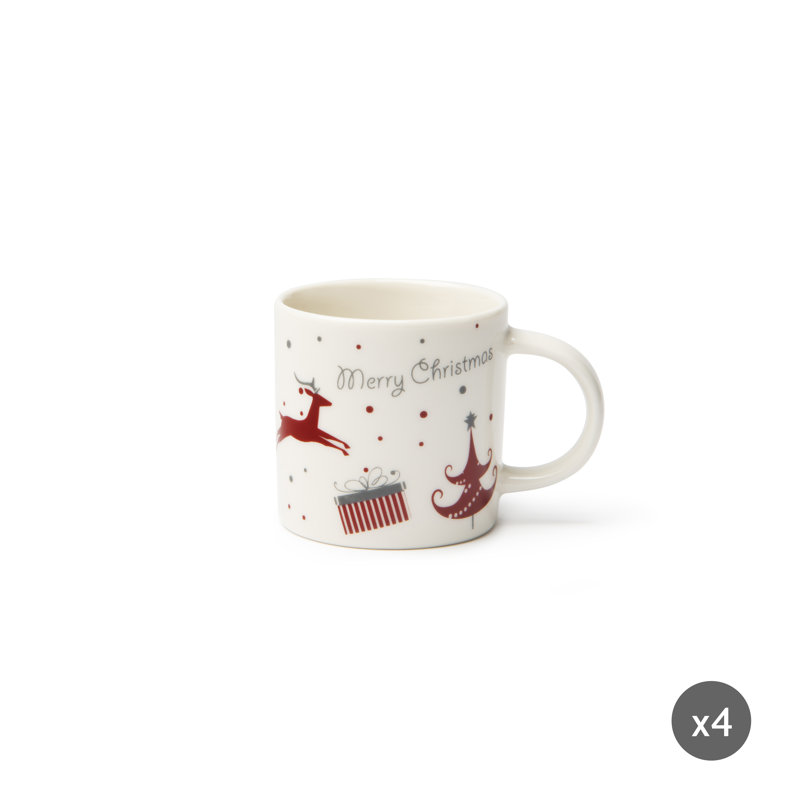 Merry Christmas Porcelain New Bone Chain Coffee Cup