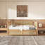Lit de jour simple en rotin avec lit gigogne simple