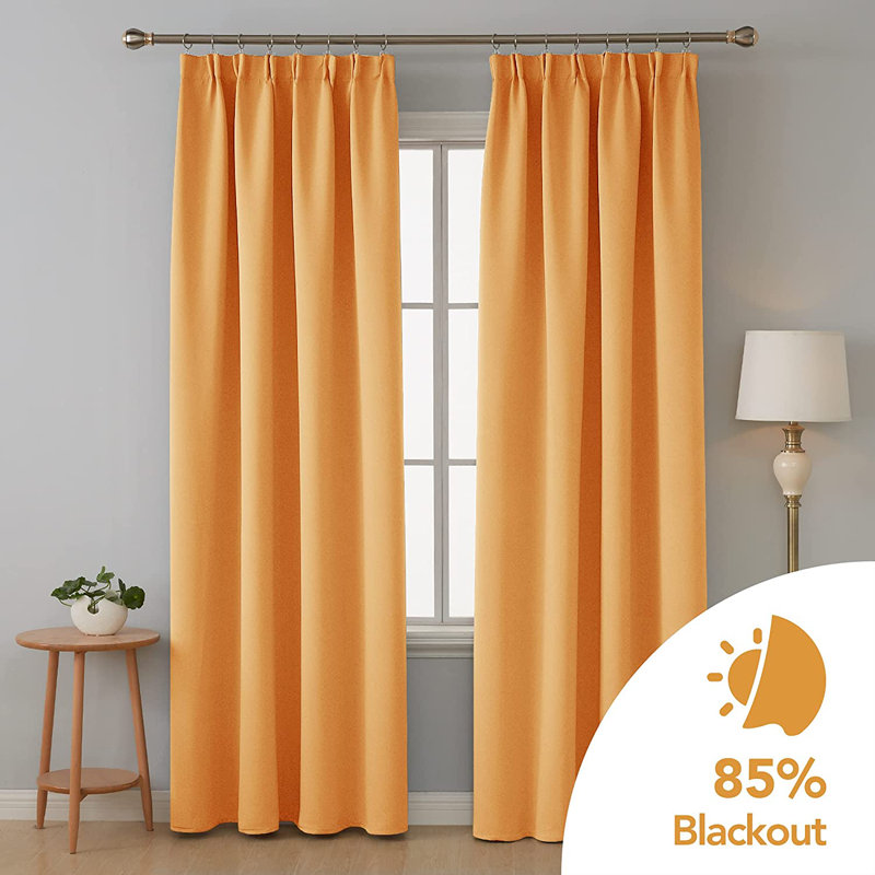 Fari Blackout Curtain Pair, Sky Blue, 117cm W x 229cm D