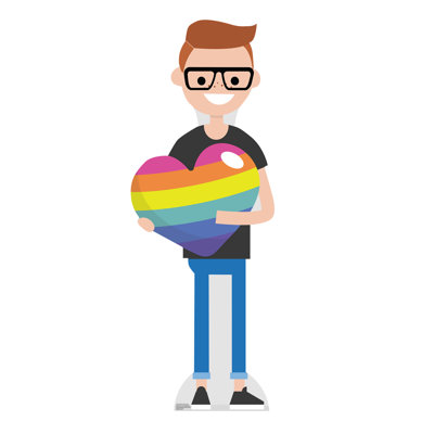 Caricature d'un fierté LGBT