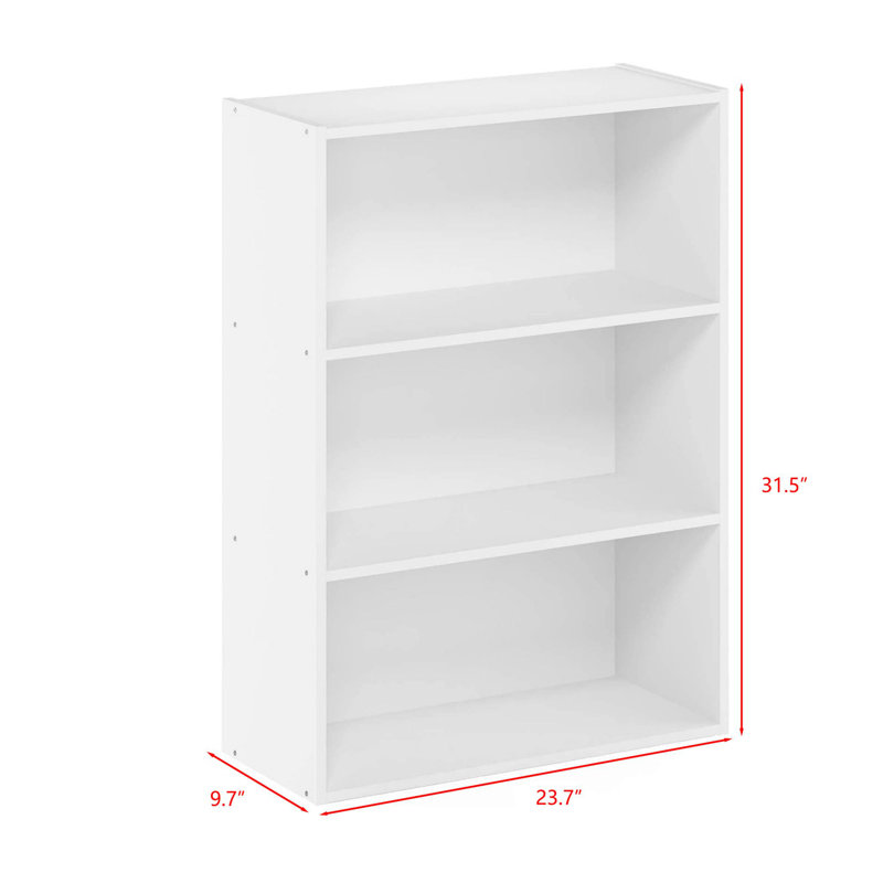 Bibliothèque standard Bessan, Blanc, (3 tablettes) H 36 po x l 16 po x P 12 po