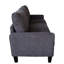 Salon en tissu gris foncé - structure en bois massif et en métal, coussins de siège de 6,7 po, capacité de poids de 900 lb, processus d'assemblage moderne facile avec cadre de revêtement gris, assemblage à charge élastique élevée, rangement