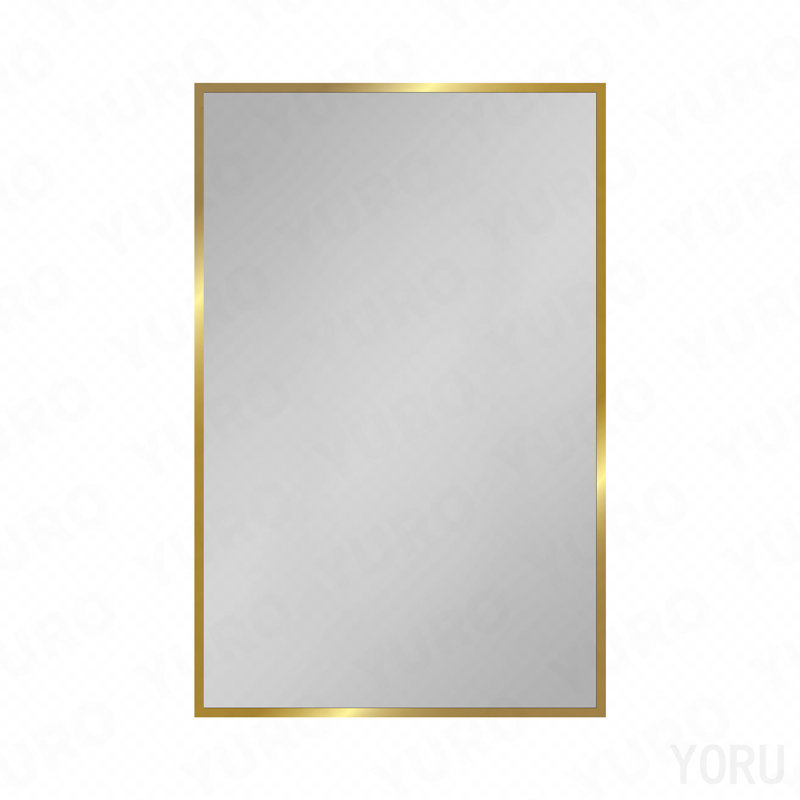 Armoire à pharmacie murale ou miroir encastrée en métal doré 16 x 28 pouces avec miroir