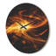 Explosion de feu en noir - Horloge murale moderne en bois-63618636