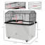 Hamster Cage Two-Tier Gerbil Cage with Deep Bottom Ramp Food Dish