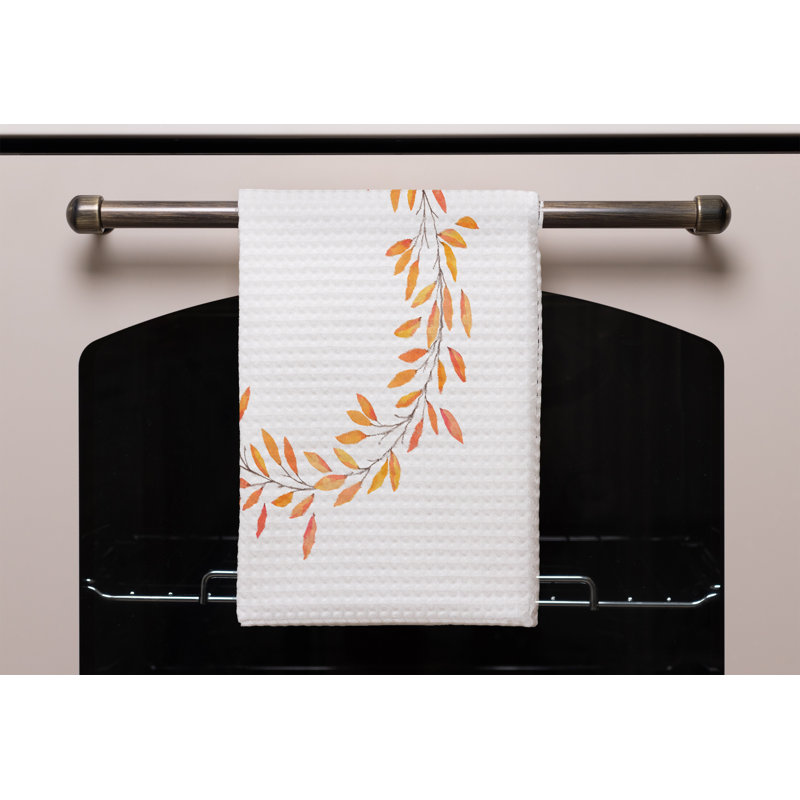Cotton Floral Waffle Kitchen Towel