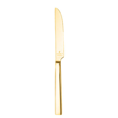 Chef's Table Gold Dinner Knife By Oneida (18/0, Gold Pvd Coated)