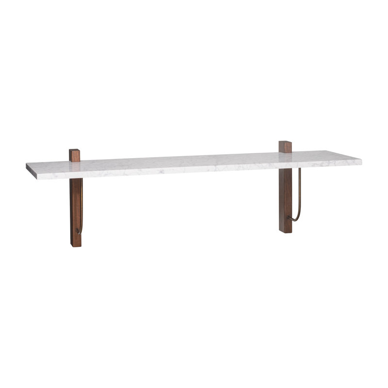 Corbel Shelf, Long, White/Dark Stained Oak