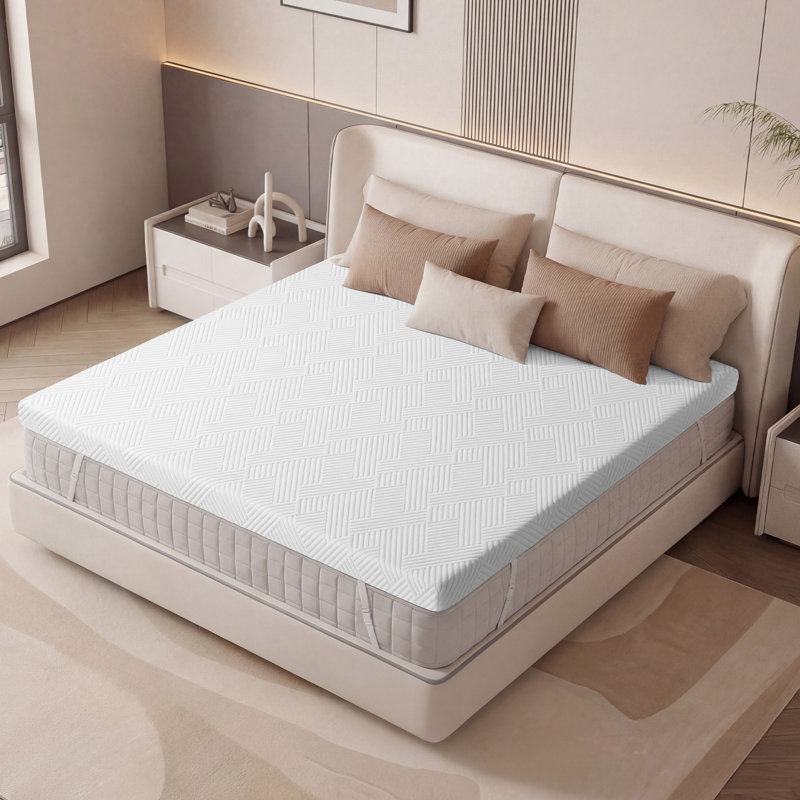 Medium Firm Mattress Topper, Memory Foam Bed Topper For Back Pain Relief, Mattress Topper With Removable Breathable Soft Cover