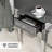 Mercer41 Mirrored Side Table With Infinity Lights, Sliver End Table With Crushed Diamond, Modern Nightstand For Living Room Bedroom-1822022192-1822022195-1822022205