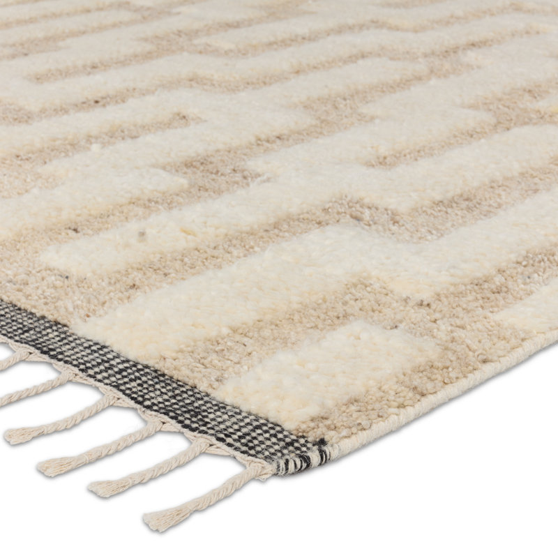 Tapis crème et brun clair Kern Emre, Rectangle 9 pi x 12 pi