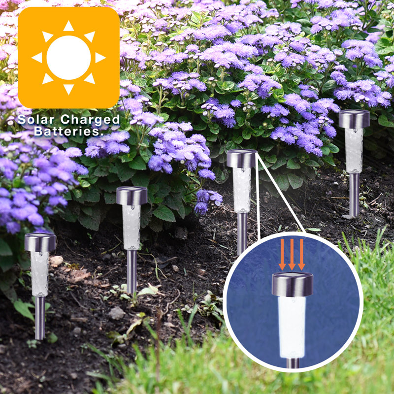 Low Voltage Solar Powered Integrated LED Metal Pathway Light Pack