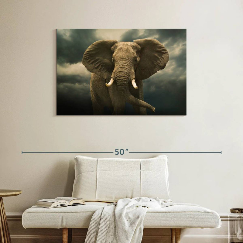 Éléphant mâle Brampt, H 26 po x l 39 po
