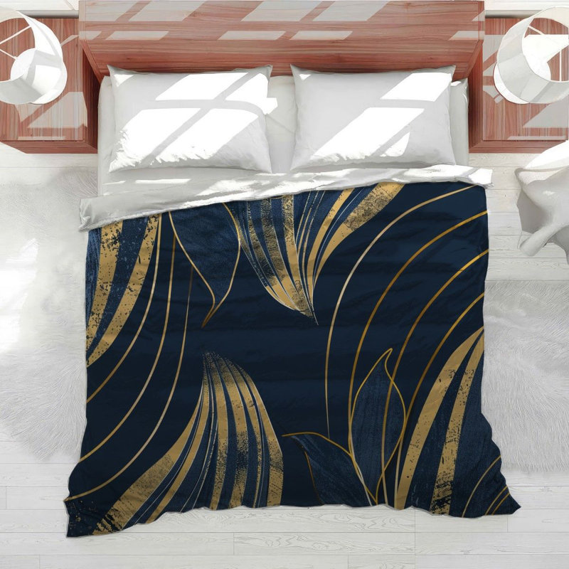Botanical Bedding Cool Pattern Comforter Abstract, Queen Comforter