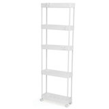 5-tier Ultra-thin RollingStorage Cart,Easy to Install & Durable,Mobile & Stable,can be Used for Storage in Small Spaces