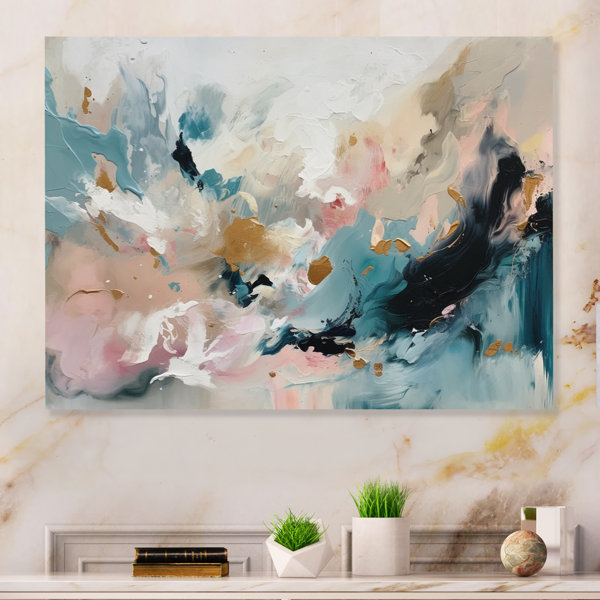 Ivy Bronx Delicate Brushstrokes Abstract Painting V - Abstract Metal ...