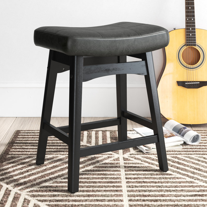 Tabouret de comptoir 24 po Amberlynn, Noir
