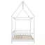 Lit simple en bois avec garde-corps et DEL-2070663019