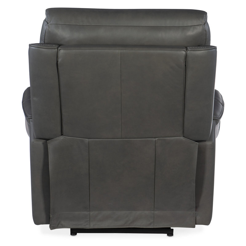 MS Recliner, Gray Genuine Leather