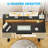 Joyful Electric U-Shaped Standing Desk with LED Lights-55515635