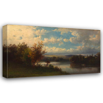"Landscape near Granby, Connecticut" by  Hendrik Dirk Kruseman Van Elten - Gallery Wrap Canvas Wall Art