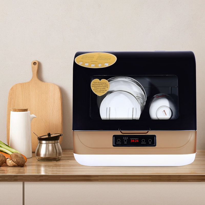Lave-vaisselle de comptoir 7L avec cuve en acier inoxydable 3 modes