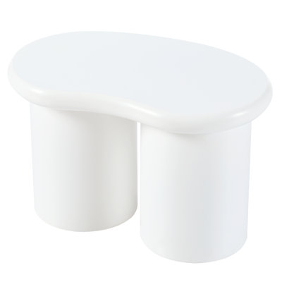 Ensemble de 3 tables basses de forme irrégulière avec 2 tiroirs et 2 petits tabourets de salon U-Can Cloud