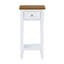 Table de bout avec tiroir et pieds en bois massif Mayall-652483499